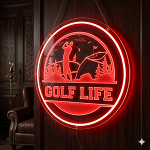 Personalized LED Color Changing Acrylic Golf Life Sign