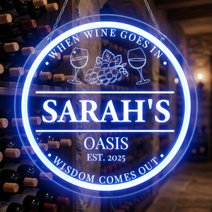 Personalized LED Color Changing Acrylic Wine Sign