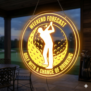Personalized LED Color Changing Acrylic Golf Forecast Sign