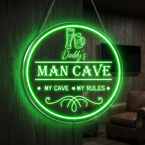 Personalized LED Color Changing Acrylic Man Cave Beer Sign