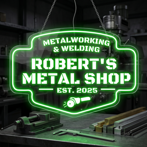 Personalized LED Color Changing Acrylic Metal Shop Sign