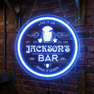 Personalized LED Color Changing Acrylic Bar Beer Mug Sign