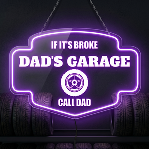 Personalized LED Color Changing Acrylic Garage Tire Sign