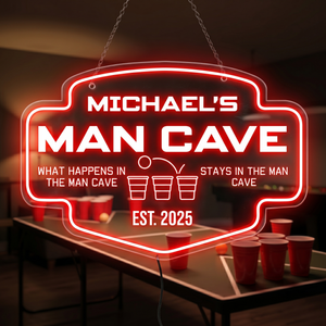 Personalized LED Color Changing Acrylic Beer Pong Sign