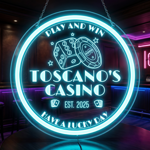Personalized LED Color Changing Acrylic Casino Sign