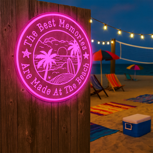 Personalized LED Color Changing Acrylic Beach Sign