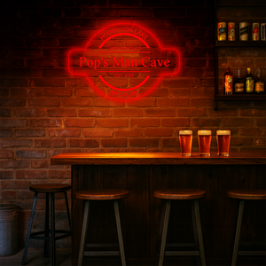 Personalized LED Color Changing Acrylic Man Cave Beer Bar Sign