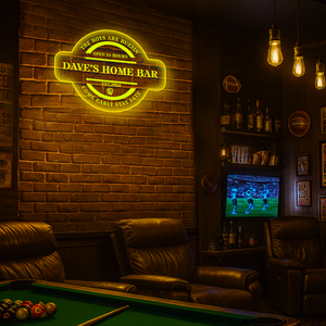 Personalized LED Color Changing Man Cave Sign