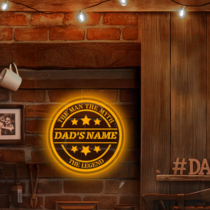 Personalized LED Color Changing Father's Day Dad Sign