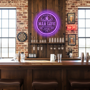 Personalized LED Color Changing Acrylic Man Cave Beer Sign