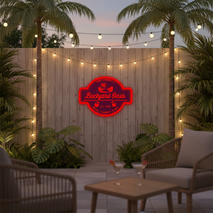 Personalized LED Color Changing Acrylic Backyard Oasis Sign