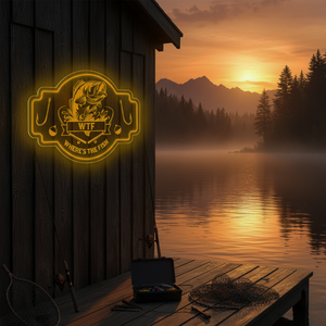 Personalized LED Color Changing Acrylic Fishing Hooks Sign