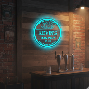 Personalized LED Color Changing Acrylic Man Cave Beers & Hop Sign