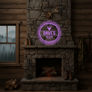 Personalized LED Color Changing Acrylic Deer Hunter Sign