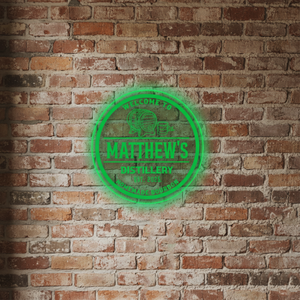 Personalized LED Color Changing Acrylic Whiskey Barrel Sign