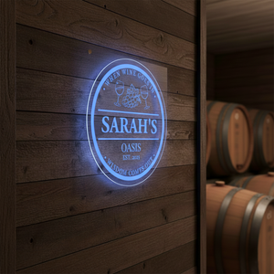 Personalized LED Color Changing Acrylic Wine Sign