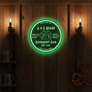 Personalized LED Color Changing Acrylic Beer Cheers Sign