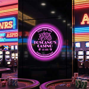 Personalized LED Color Changing Acrylic Casino Sign