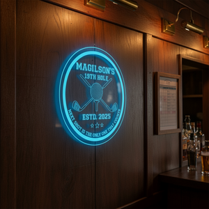 Personalized LED Color Changing Acrylic Golf Bar Sign