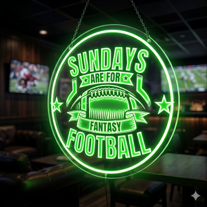 Personalized LED Color Changing Acrylic Fantasy Football Sign