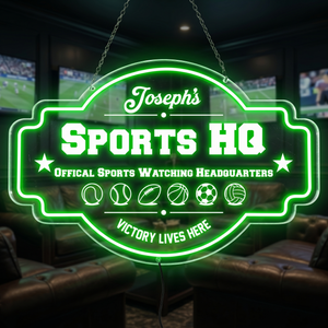 Personalized LED Color Changing Acrylic Sports HQ Sign