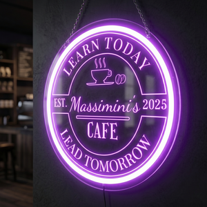 Personalized LED Color Changing Acrylic Coffee Sign