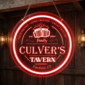 Personalized LED Color Changing Acrylic Tavern Beer Mugs Sign