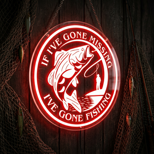 Personalized LED Color Changing Acrylic Fishing Sign