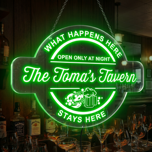 Personalized LED Color Changing Acrylic Tavern Bar Sign
