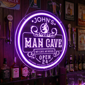 Personalized LED Color Changing Acrylic Man Cave Beer Sign