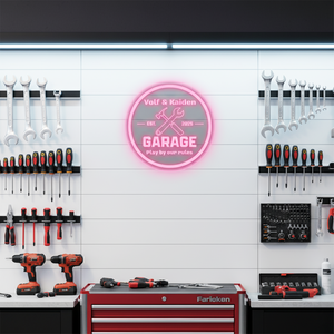 Personalized LED Color Changing Acrylic Garage Tools Sign