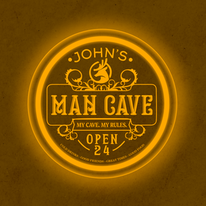 Personalized LED Color Changing Acrylic Man Cave Deer Sign
