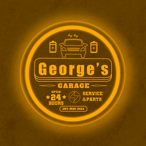 Personalized LED Color Changing Acrylic Garage Car Sign