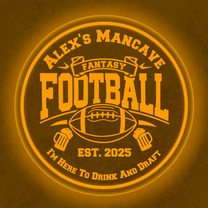 Personalized LED Color Changing Acrylic Fantasy Football Beers Sign