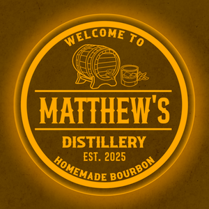 Personalized LED Color Changing Acrylic Whiskey Barrel Sign