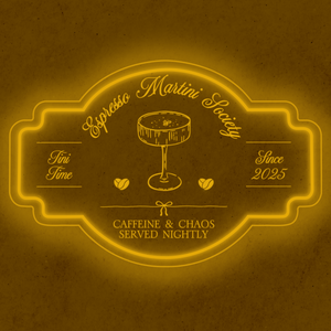 Personalized LED Color Changing Acrylic Espresso Martini Sign