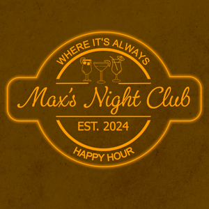 Personalized LED Color Changing Acrylic Three Glasses Bar Sign