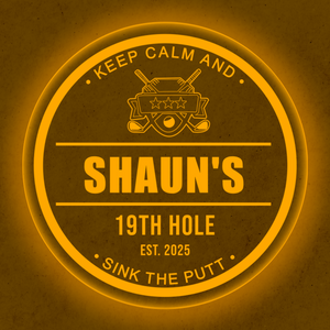 Personalized LED Color Changing Acrylic Golf Clubs Sign