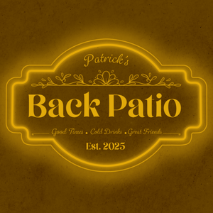 Personalized LED Color Changing Acrylic Back Patio Sign