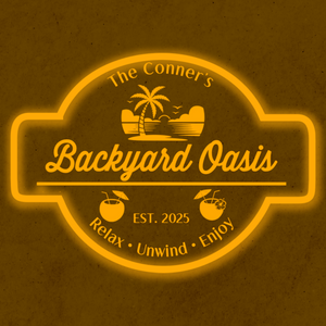 Personalized LED Color Changing Acrylic Backyard Oasis Sign