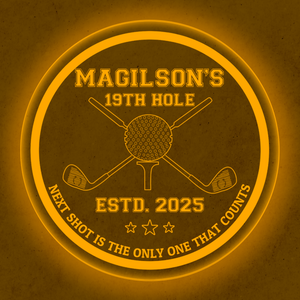 Personalized LED Color Changing Acrylic Golf Bar Sign