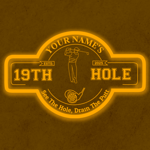 Personalized LED Color Changing Acrylic Golf 19th Hole Sign