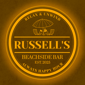 Personalized LED Color Changing Acrylic Beachside Bar Sign
