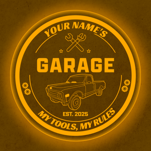 Personalized LED Color Changing Acrylic Garage Pickup Truck Sign
