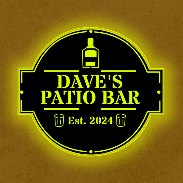 Personalized LED Color Changing Patio Bar Sign