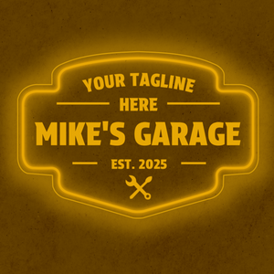 Personalized LED Color Changing Acrylic Garage Sign