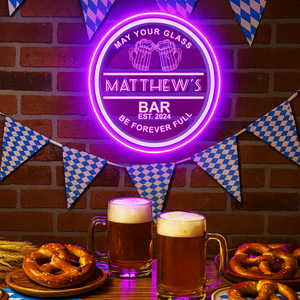 Personalized LED Color Changing Acrylic Double Beer Mug Sign
