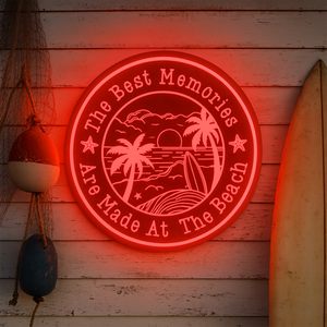 Personalized LED Color Changing Acrylic Beach Sign