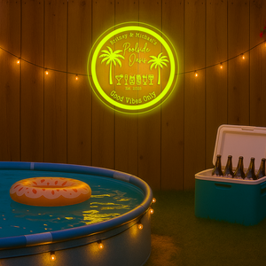 Personalized LED Color Changing Acrylic Poolside Oasis Sign
