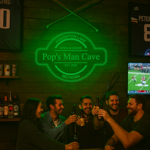 Personalized LED Color Changing Acrylic Man Cave Beer Bar Sign